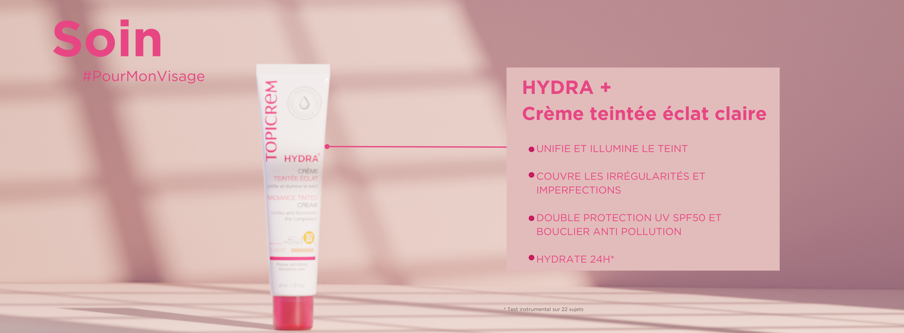 Crème teintée éclat SPF50