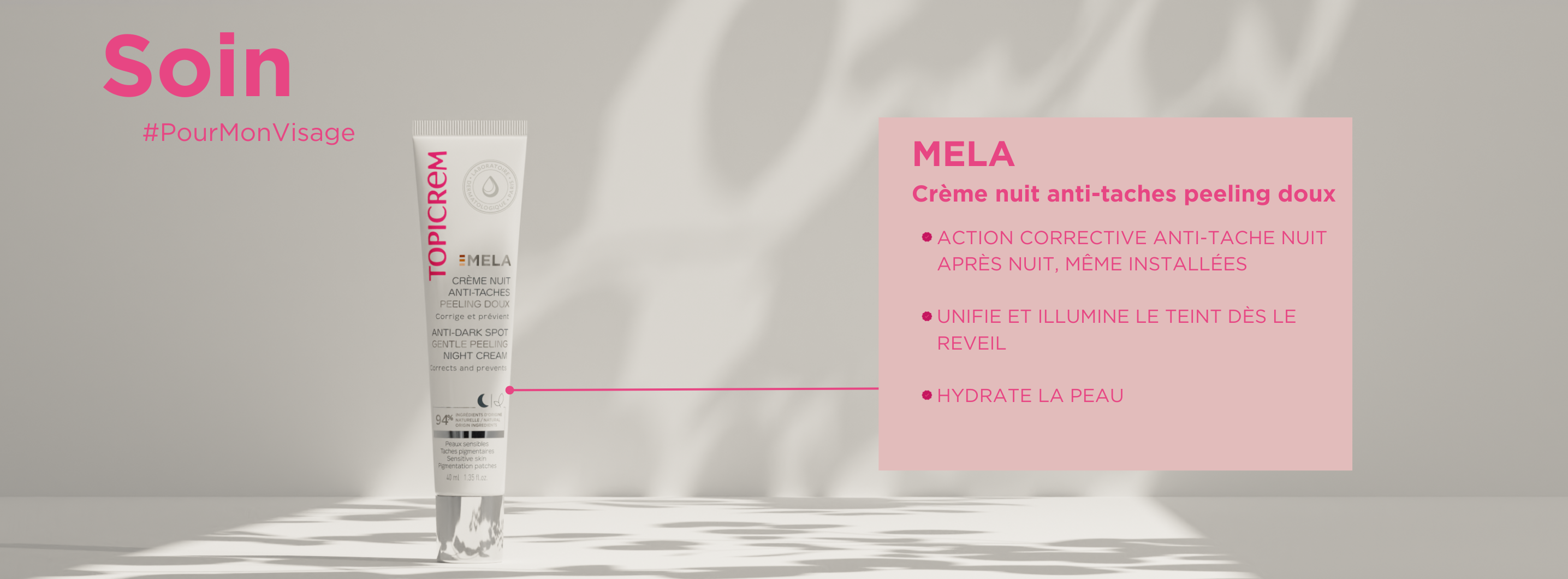Crème nuit anti-taches peeling doux