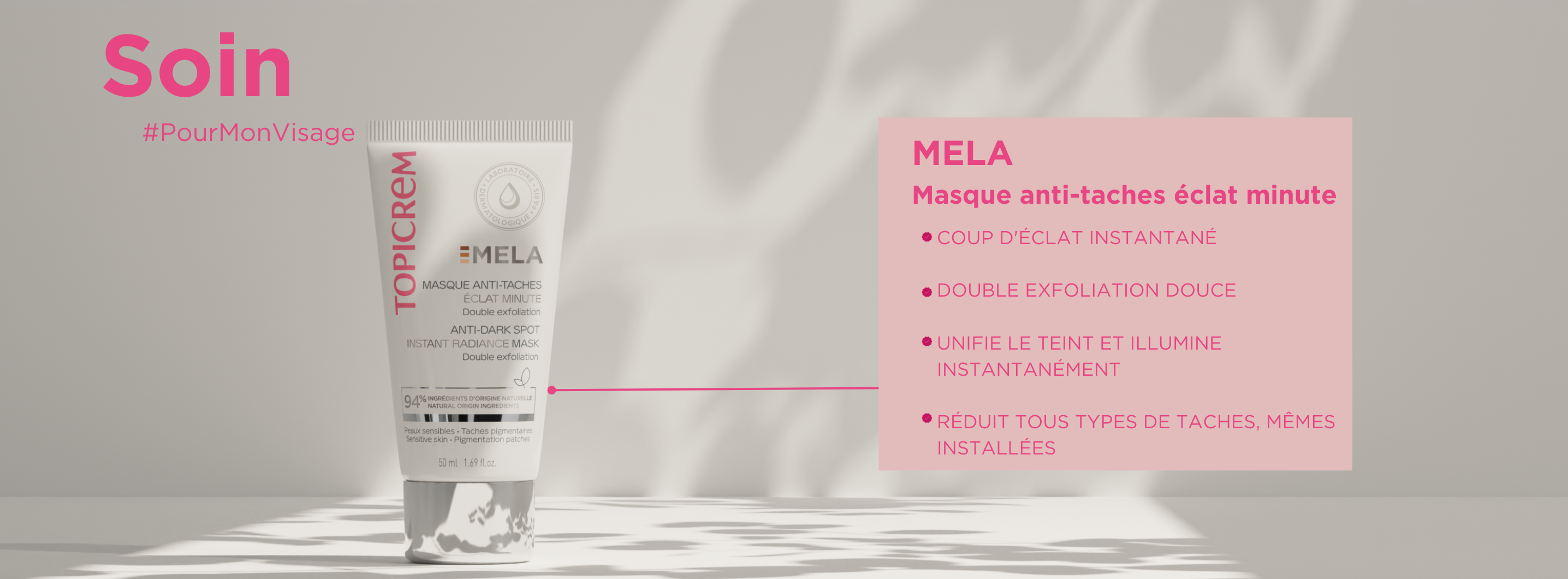 Masque anti-taches éclat minute