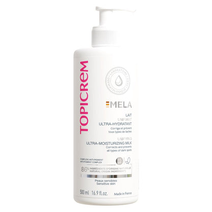 Lot lait unifiant ultra-hydratant 500ml - MELA